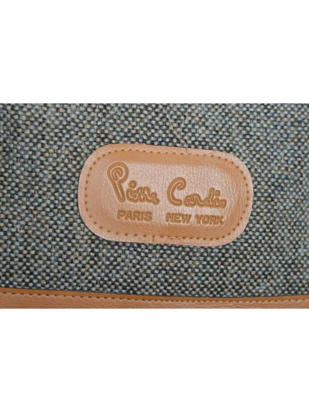 Vintage Pierre Cardin English Tweed Leather Travel Carry On Bag Gentlemancore